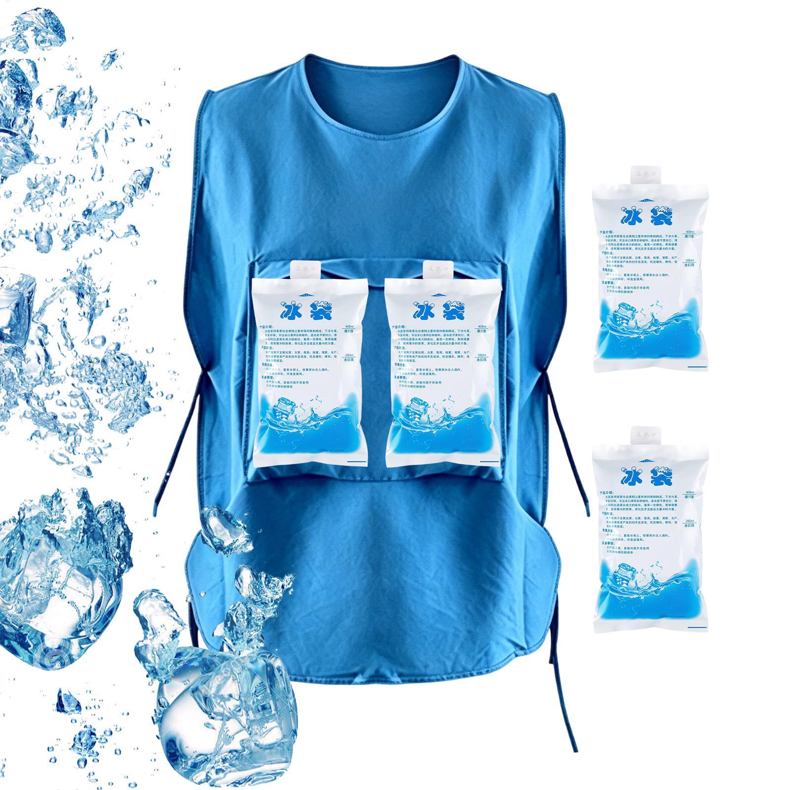 Cycling Heat Gear - 4 Gel Ice Packs Cooling Vest