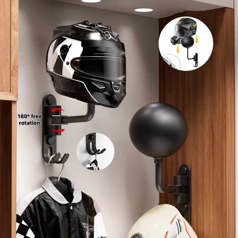 Cycling Gear Wall Organizer - Motorcycle Accessories Wall Mounted Metal Motorcycle