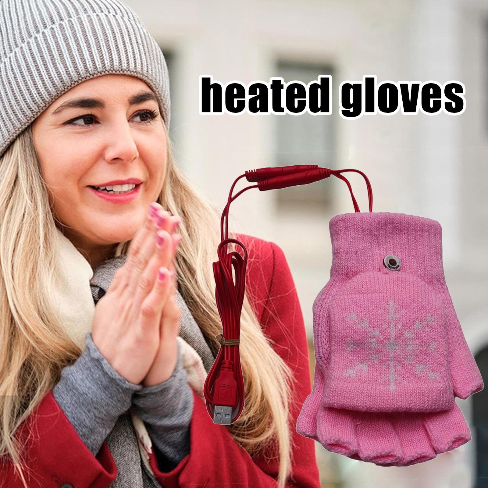 Cycling Heat Gear - Heated Gloves Fingerless USB Heated Riding