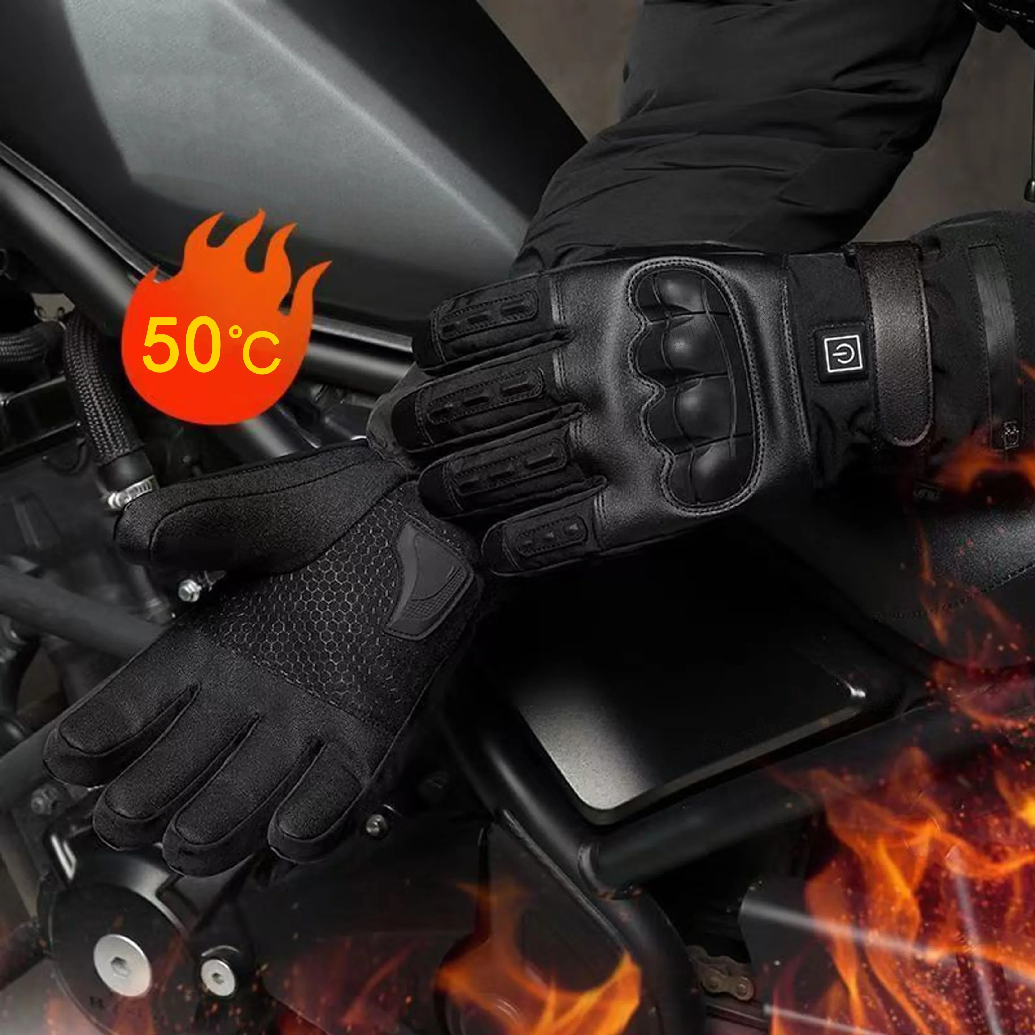 Heated Motorcycle Gloves for M - Cycling Heat Gear review and price