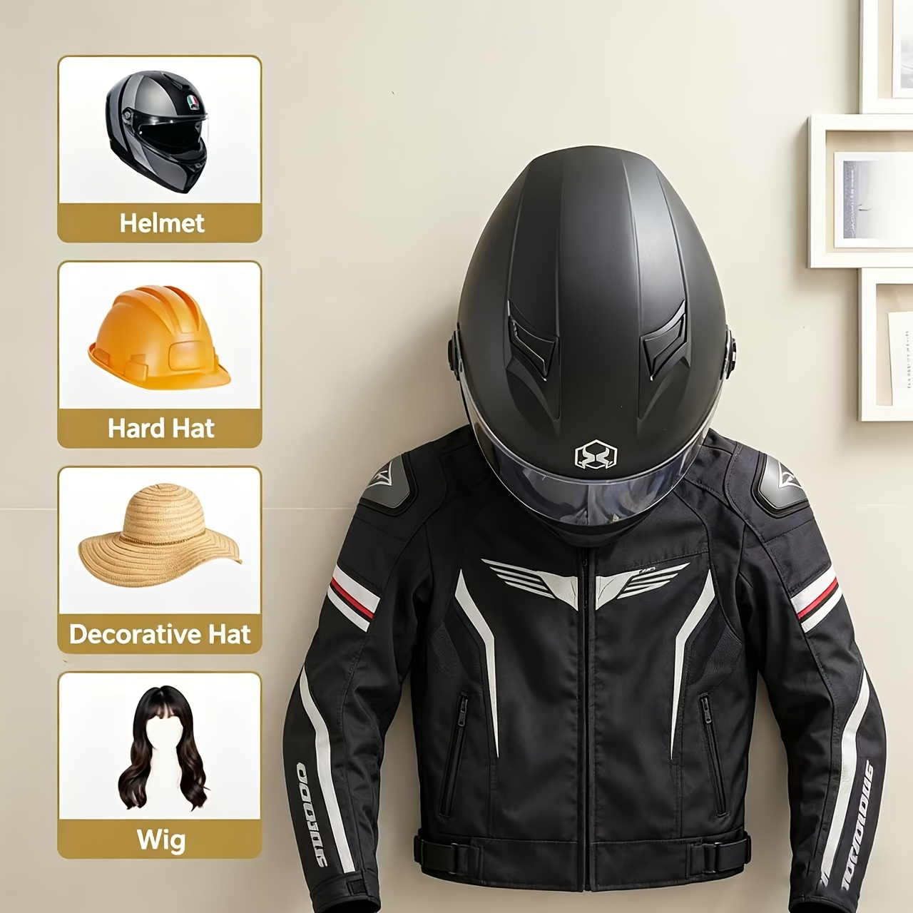 Motorcycle Helmet Holder Solid - Cycling Gear Wall Organizer review and price