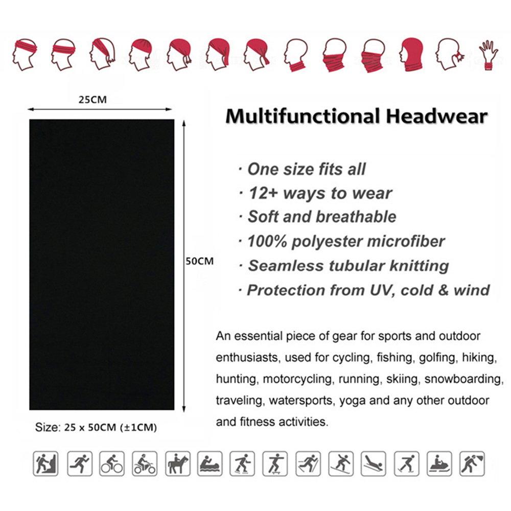 Seamless Solid Color Bandanas  - Cycling Gears review and price